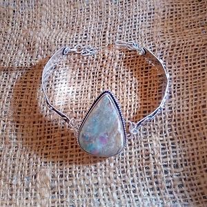 Ruby in  Fuchsite  Silver Bracelet